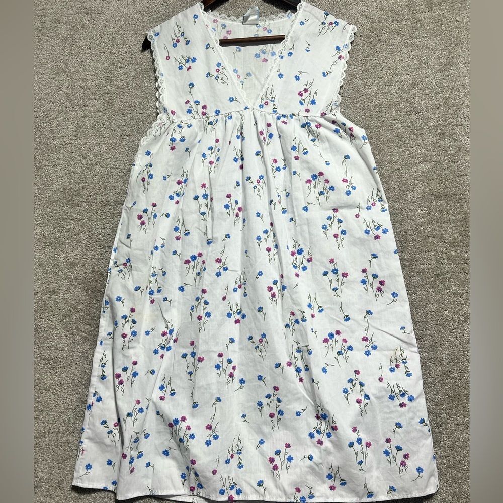 Vintage Elsie Of Miami Woman’s Floral Lightweight sleeveless Gown Size Large